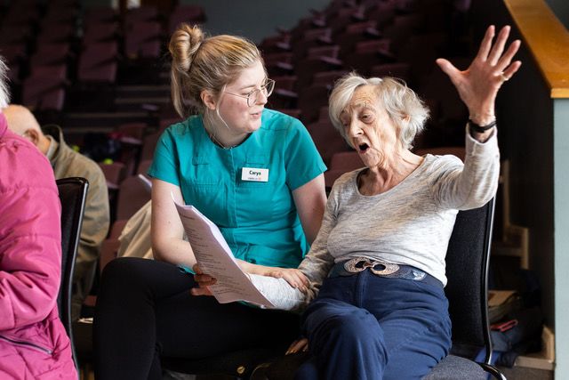 Singing along with the music at Radley – Photograph Emily Jarrett